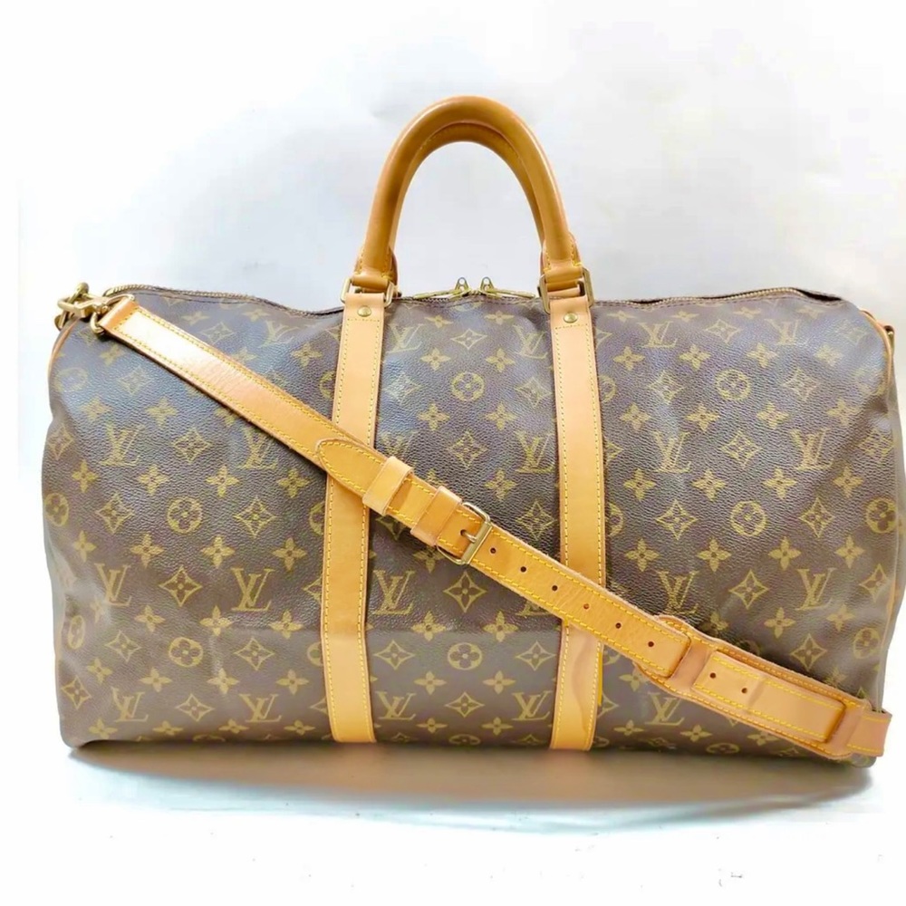 Louis Vuitton Monogram Keepall Boston Bandouliere Speedy 50 March 1998 date code